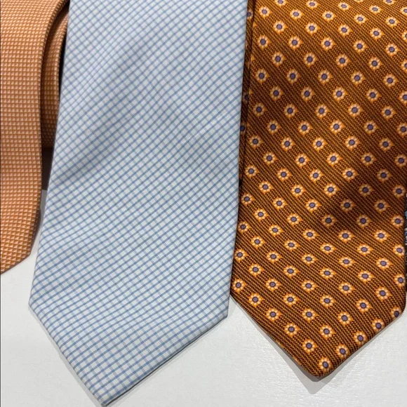 Dolcepunta wardrobe set of 7 men’s ties- Orange, Blue, and Purple, pink - Picture 4 of 7